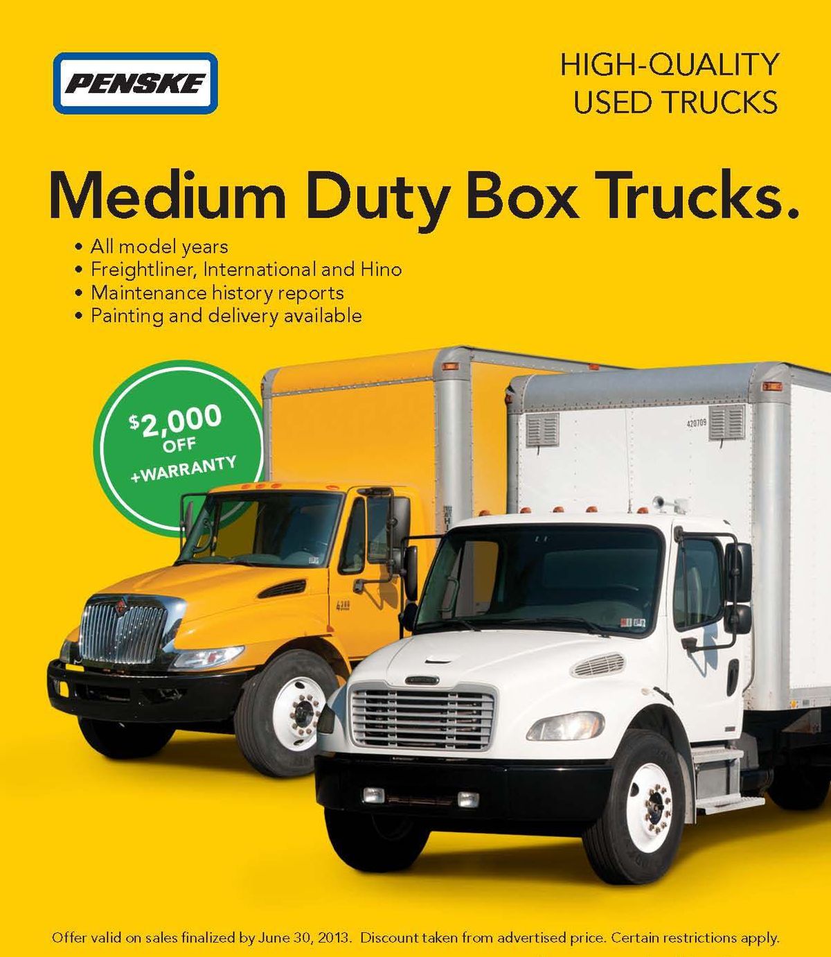 Penske Offering $2,000 Discount on Medium-Duty Box Truck Purchases