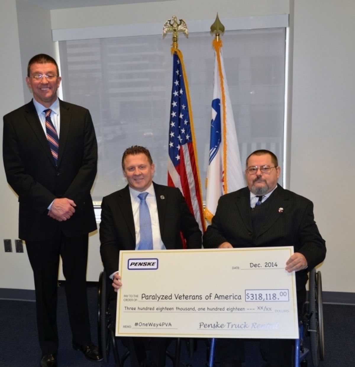 Penske Truck Rental’s Donation Helps Paralyzed Veterans of America
