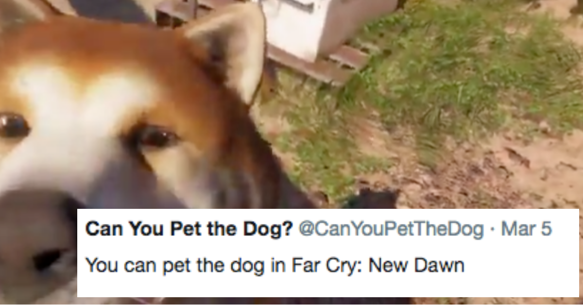 This Twitter Account Is Devoted To Answering A Very Important Question About Video Games: Can You Pet The Dog?