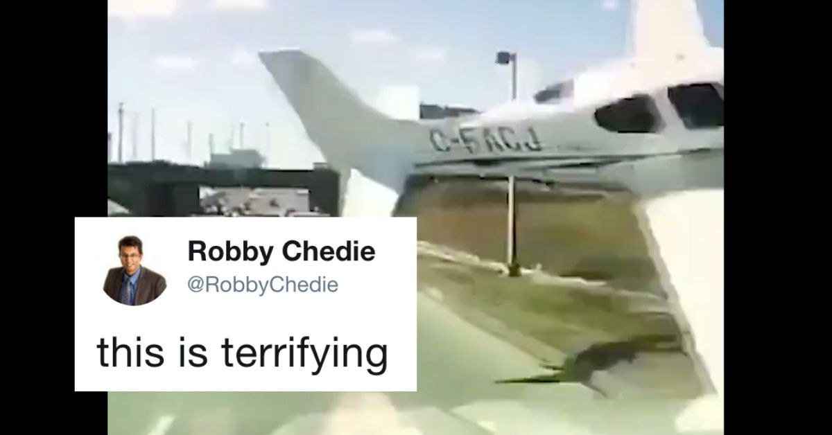 Dashcam Captures The Moment A Plane Narrowly Misses Slamming Into Traffic On A Busy Freeway