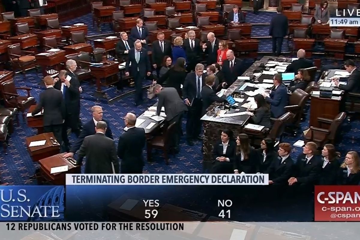 Senate Embarrasses Trump On Border Wall 'Emergency'
