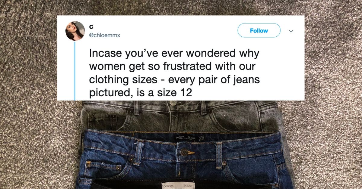 Woman Calls Out The Inconsistent Sizing Of Women's Clothing In An Eye-Opening Viral Post