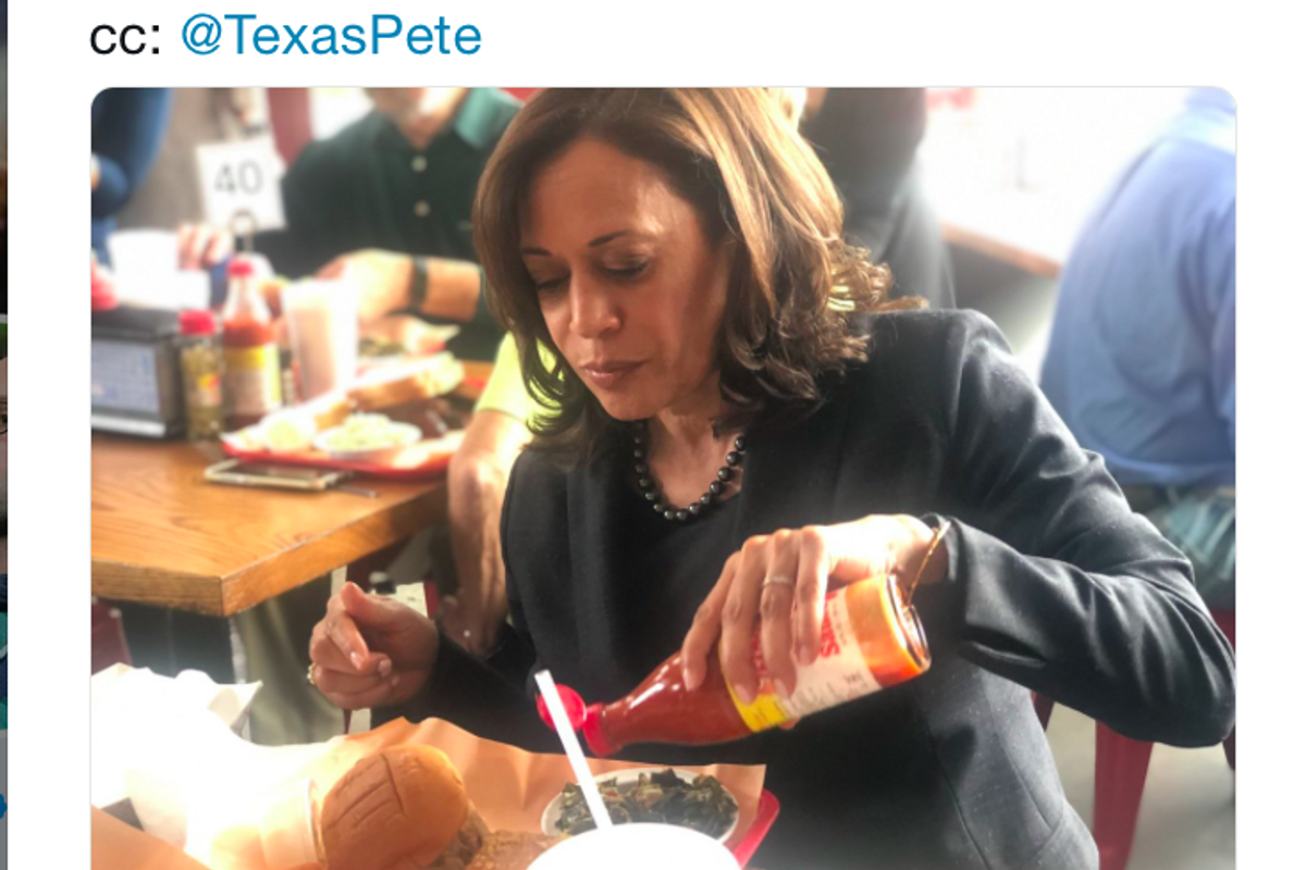 Kamala Harris Puts Hot Sauce On Her Greens, Hang Her For A Witch!