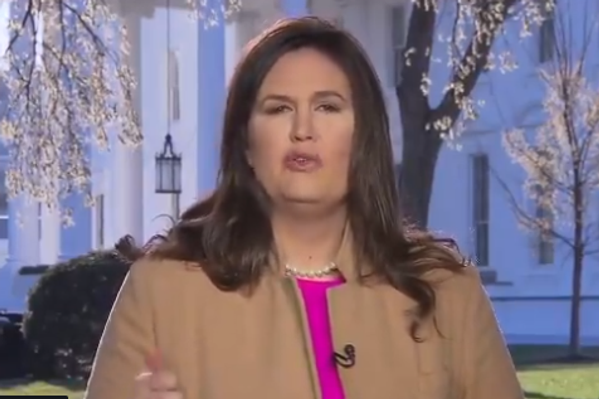 And Now, Sarah Huckabee Sanders With A Dramatic Reading Of The Day's Events