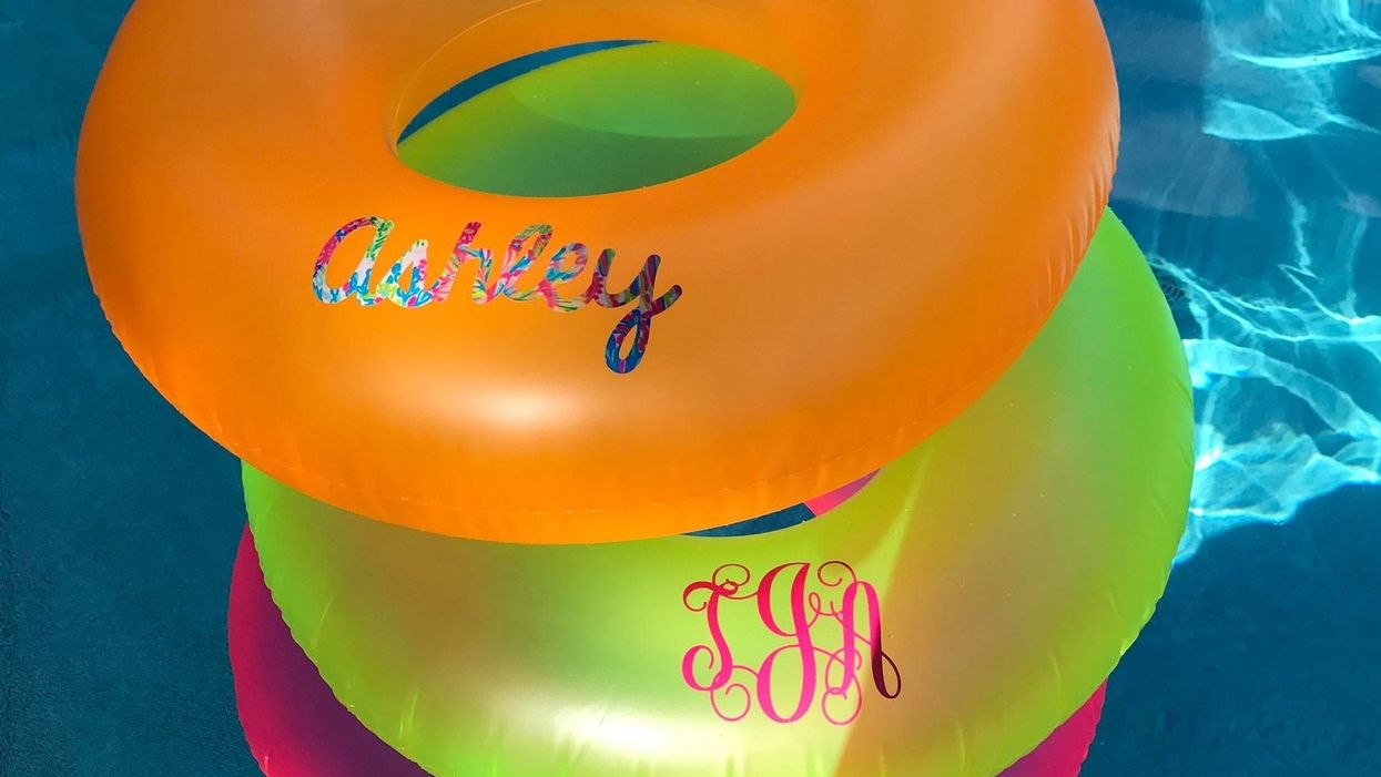 Monogrammed floats are the Southern summer accessory we didn't know we needed