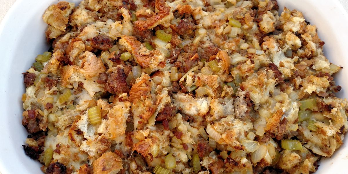 Mom's Sausage Stuffing - My Recipe Magic