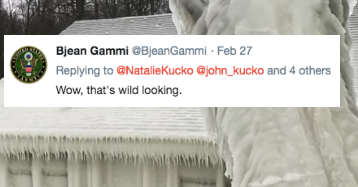 This Upstate New York House Completely Encased in Ice Is Seriously Something Out of 'Frozen'