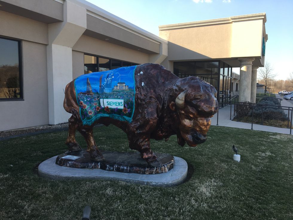 Beautiful Bartlesville Buffalo Statues