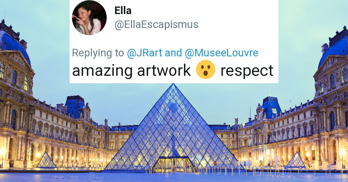 Massive Optical Illusion Meticulously Installed Over Four Days Around The Louvre Is Destroyed By Tourists After Just One