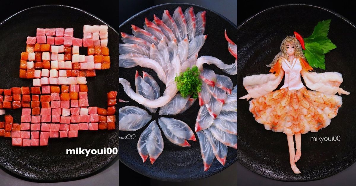 Japanese Dad Creates Incredible Art Out Of Sashimi And Shares The Beautiful Results On Instagram