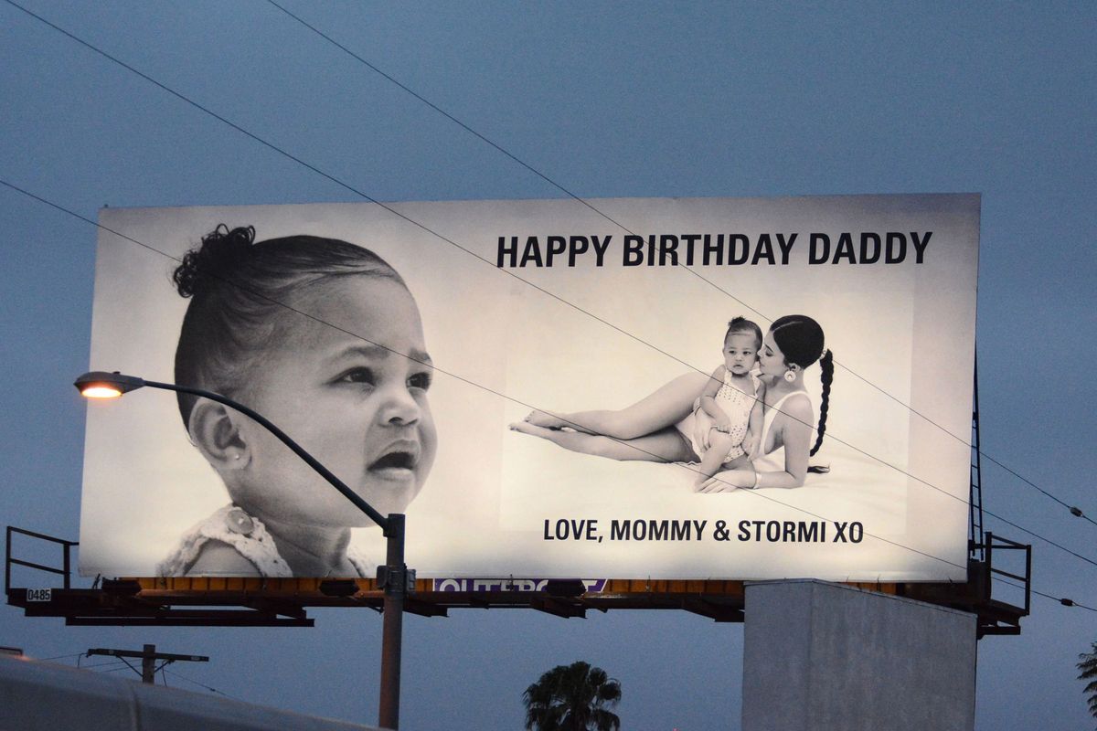 stormi billboard happy birthday daddy