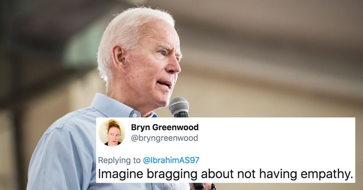 Video Of Joe Biden Saying He Has 'No Empathy' For Millennials Resurfaces—And It's Not Going Over Too Well