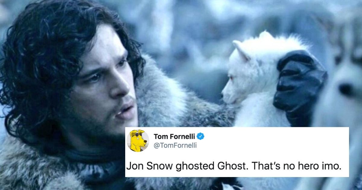 Apparently Jon Snow Didn't Pet Ghost Goodbye On 'Game Of Thrones' For The Lamest Reason