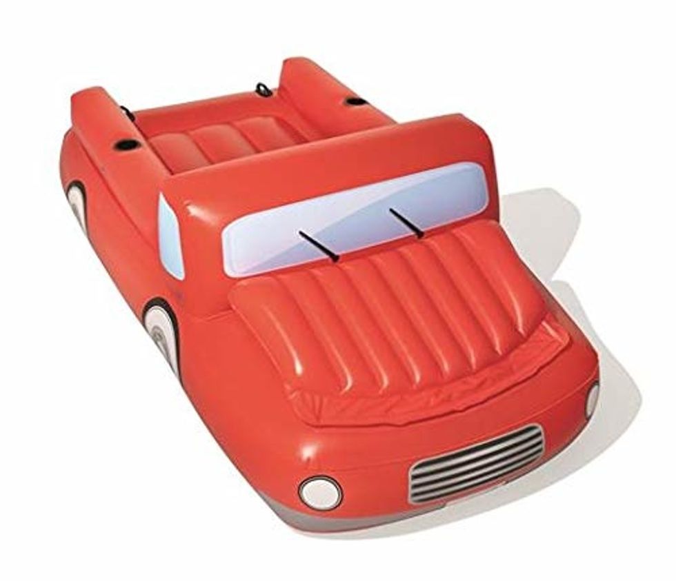 red truck pool float