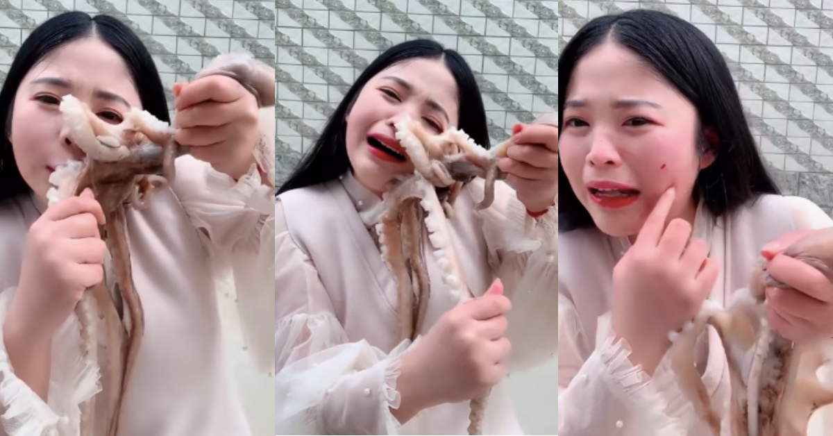 Livestreamer Tries To Eat Live Octopus—And It Makes Her Regret It Instantly