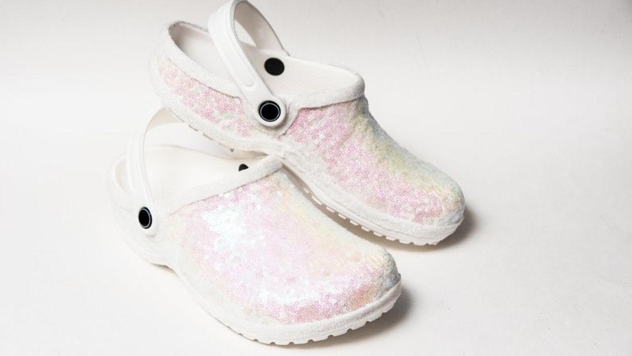 There are sequin-covered bridal Crocs now