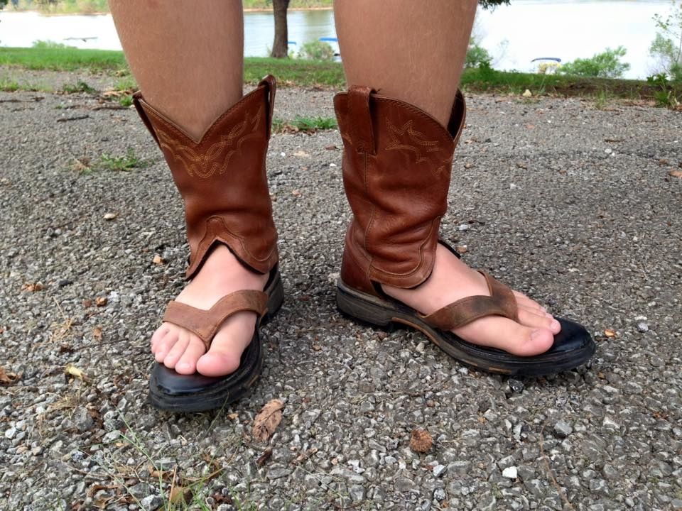 diy cowboy boot sandals