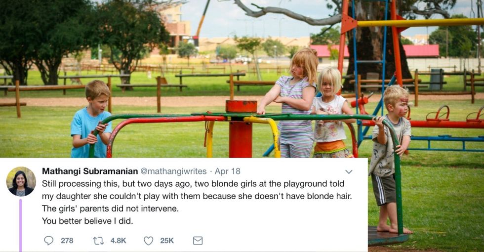 This mom's tweet thread about playground racism went viral because parents need to hear it.