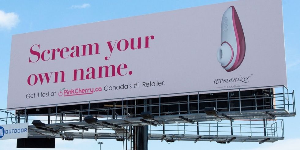 This billboard for a sex toy is actually a message about women's empowerment.