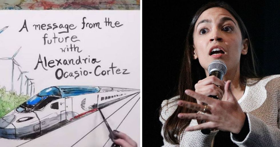 AOC just masterfully shared a beautiful future for America. Through paintings. No, really.