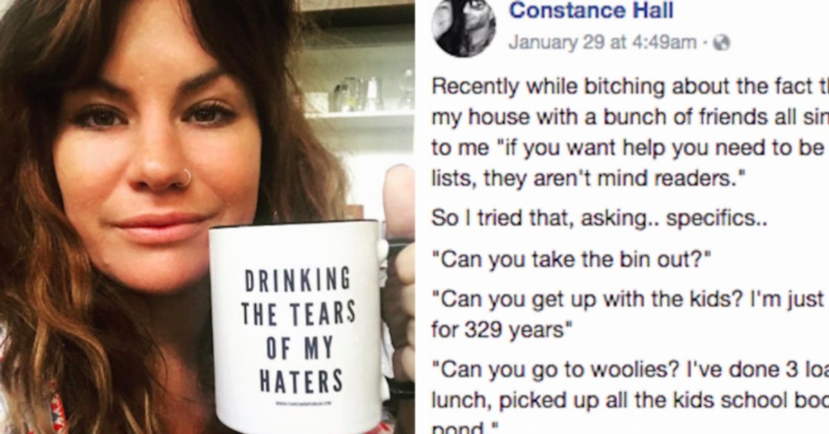 constance hall, husbands and chores, mommy blogs