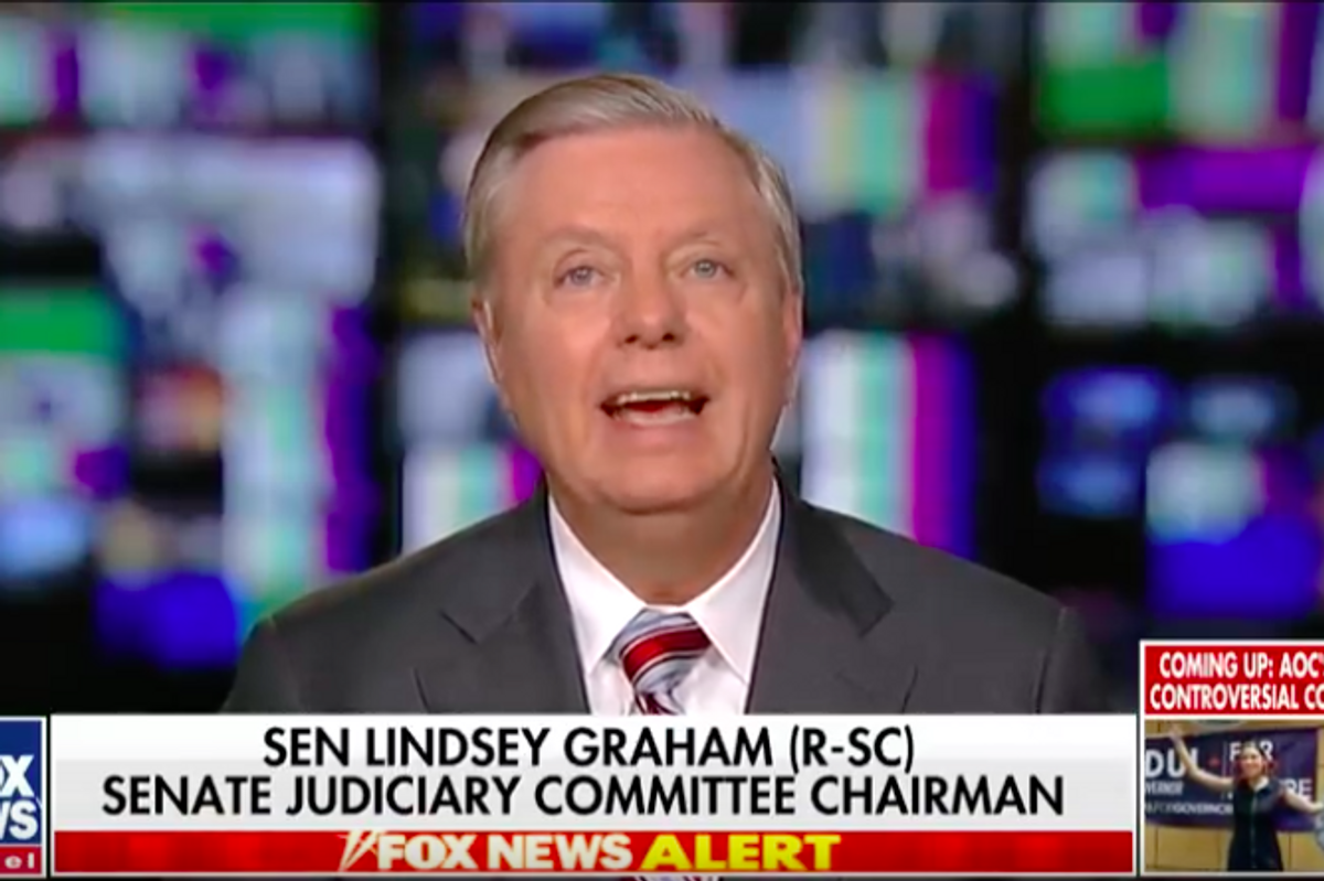 Surprise, Lindsey Graham Only Cares About Obstruction When Bill Clinton's Dong Is Involved