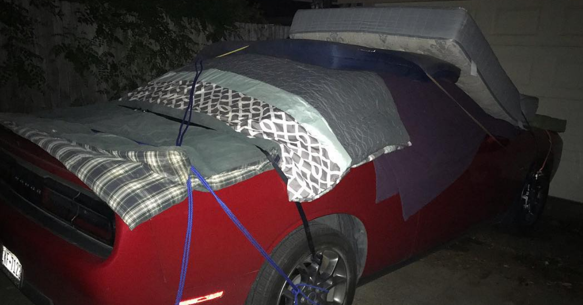 Texans Are Resorting To Hilariously Drastic Measures To Protect Their Cars From Hail