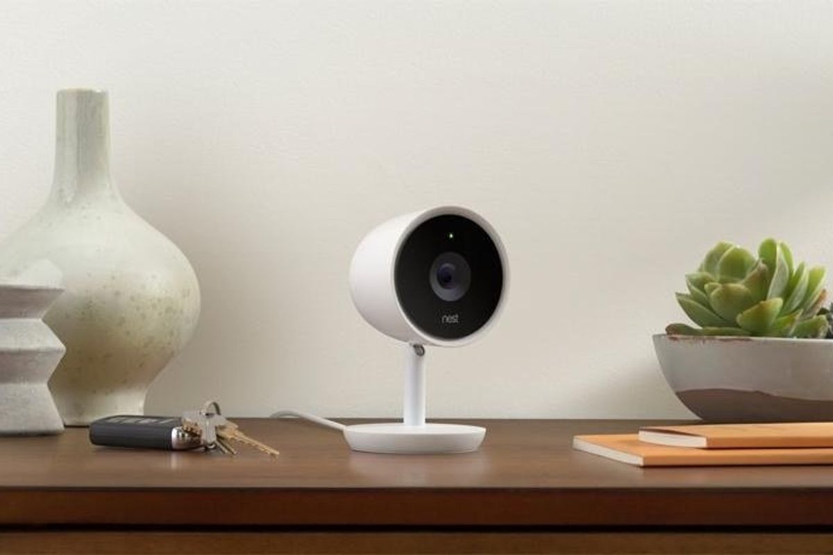 Photo of a Nest indoor smart security camera