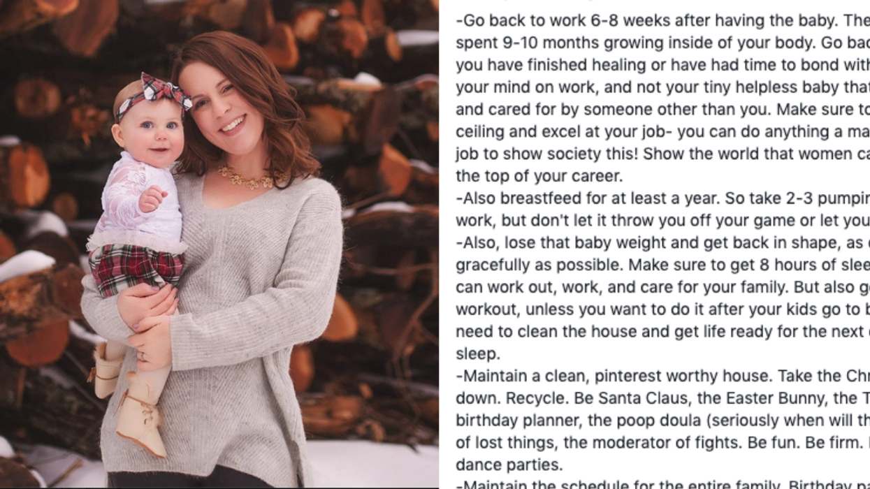 This New Mom's Too-Real List Nails Society's Unrealistic Expectations Of Working Moms