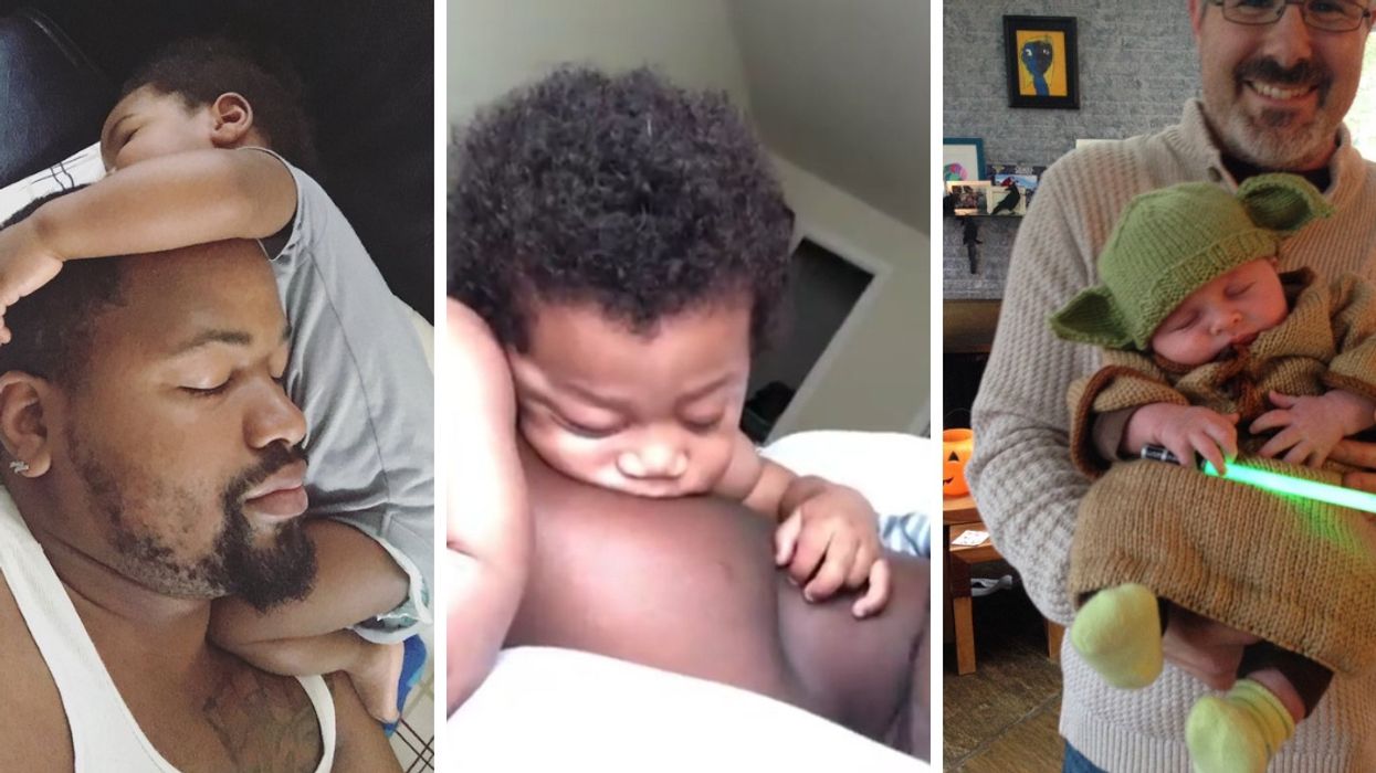 This Viral Twitter Thread Of Kids Sleeping On Their Dads Is So Hilariously Pure