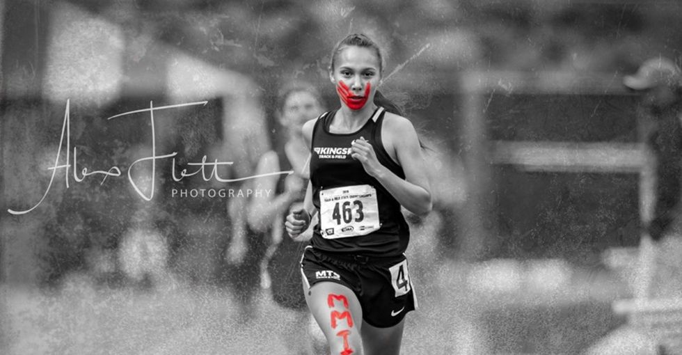 A photographer captured a track star's powerful MMIW statement. We all need to know what it means.