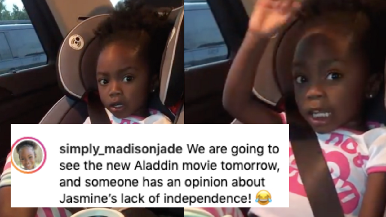 Little Girl Is Not Having Any Of Princess Jasmine Needing Aladdin In Order To See The World In Applause-Worthy Viral Video