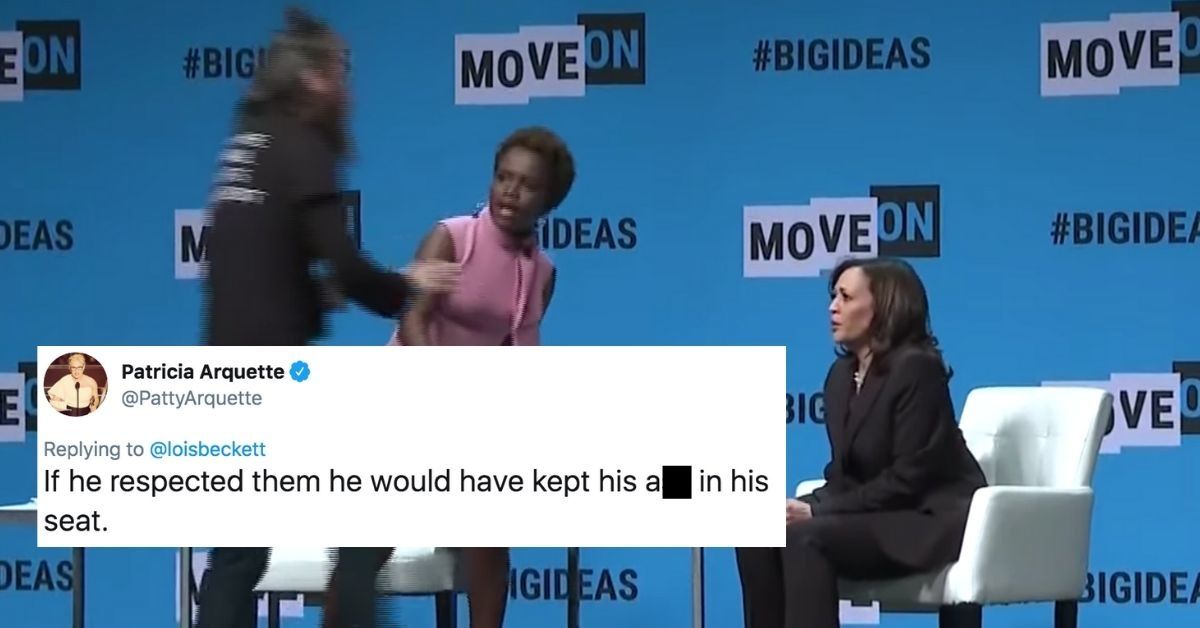 Animal Rights Activist Slammed After Grabbing Microphone Out Of Kamala Harris' Hands During Event