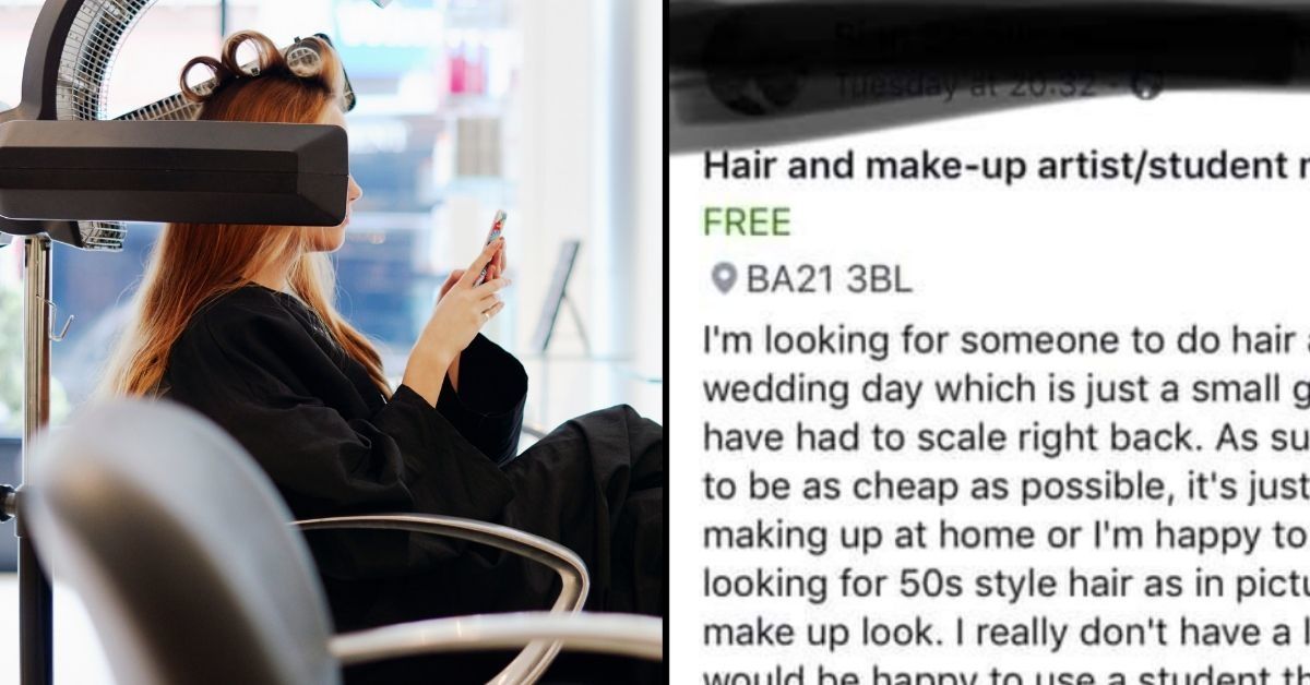Entitled Bride Goes Off The Rails In Text Exchange After Makeup Artist Won't Do Her Hair And Makeup For Free
