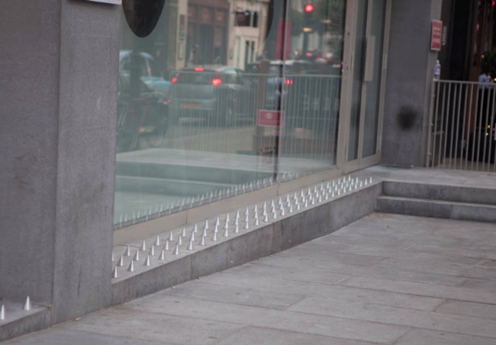 Artists got fed up with these 'anti-homeless spikes.' So they made them a bit more ... comfy.