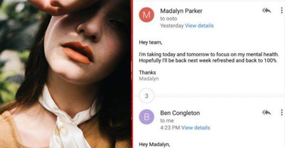 After she asked for a mental health day, a screenshot of her boss' response went viral.