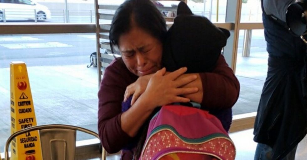 After 246 days of separation, this woman and her daughter are finally reunited.