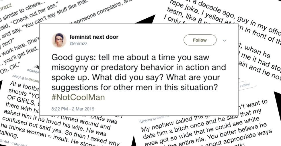 Men share times when they've stood up to misogynistic behavior.