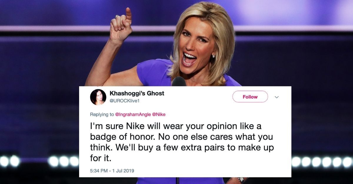 Laura Ingraham Is Getting Dragged After Saying She's Boycotting Nike For Pulling Their 'Betsy Ross Flag' Sneakers