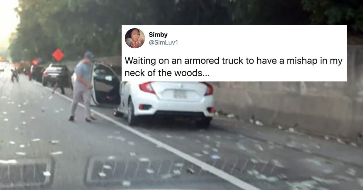 Motorists Scramble To Pick Up Flying Cash After Armored Vehicle's Door Flies Open On Atlanta Highway—But Police Say 'Not So Fast'