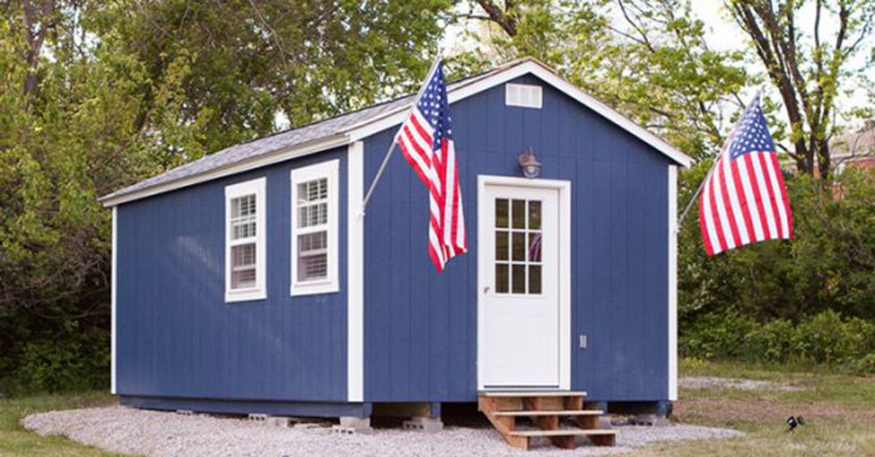 Volunteers constructed this entire community to house homeless veterans.