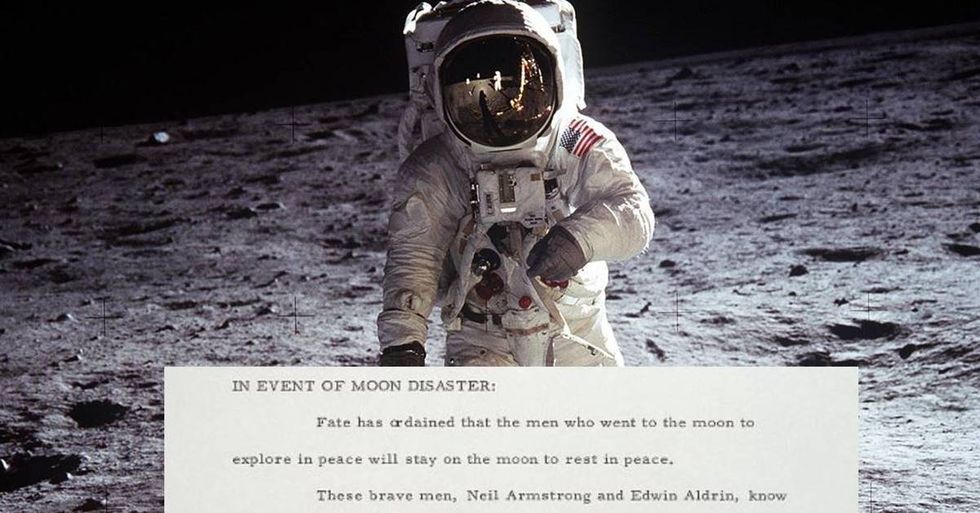 The Apollo 11 mission was so risky, Nixon had a speech ready in case the astronauts were left to die on the moon.