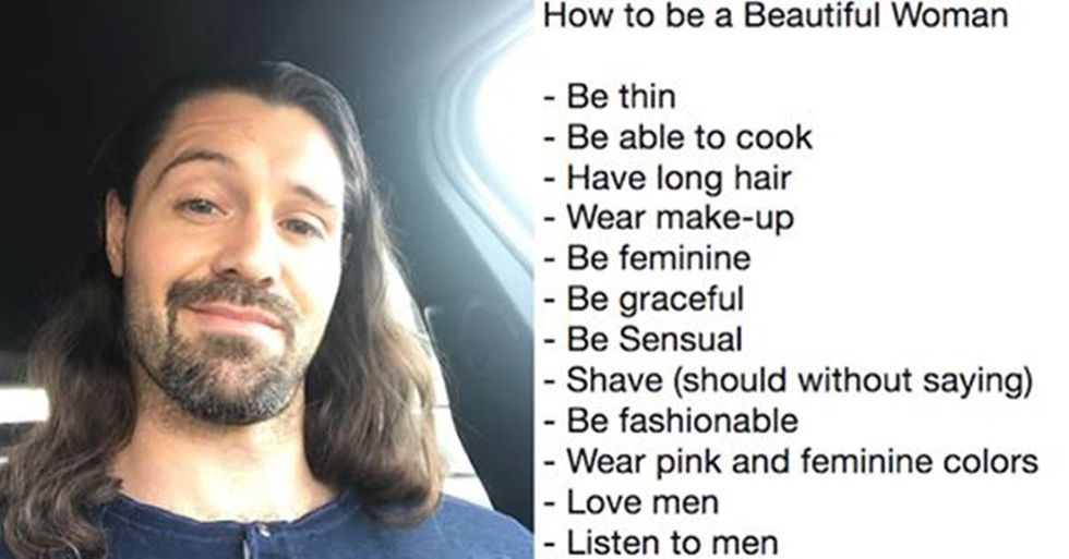 Guy’s sexist list explaining how to be a ‘beautiful woman’ blows up in his face.