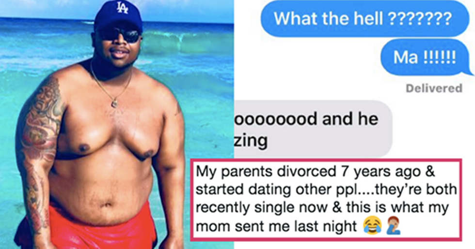Guy discovers his divorced parents are dating and the internet is thirsty on their behalf.