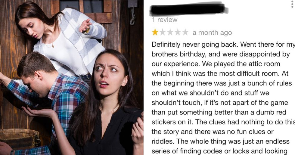 Angry customer leaves escape room 1-star review, owner replies with 'electrifying' response.