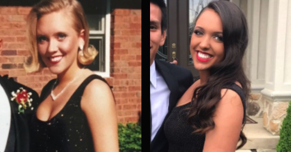 This girl wore her mom's 22-year-old prom dress and slayed.
