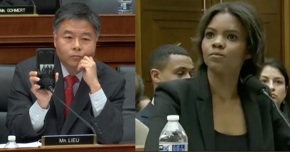 Congressman slams MAGA 'expert' Candace Owens by playing her own Hitler comments at hearing.