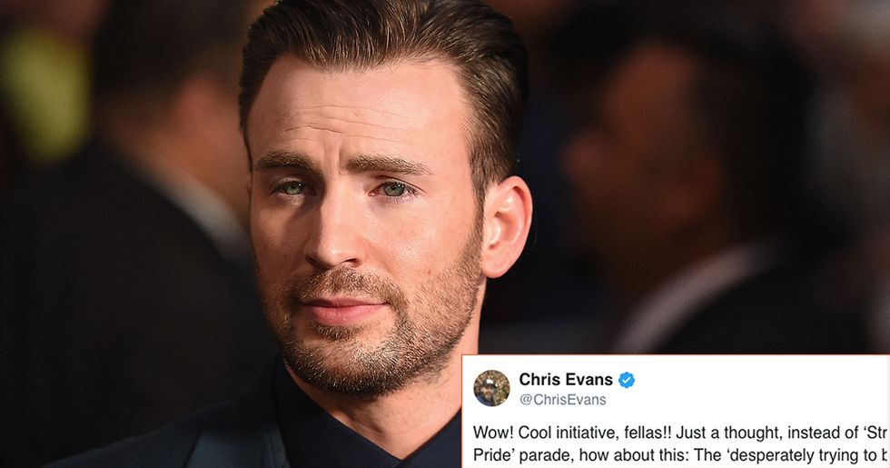 Captain America, Chris Evans, hit the nail on the head about the actual reason these men want a straight pride parade.