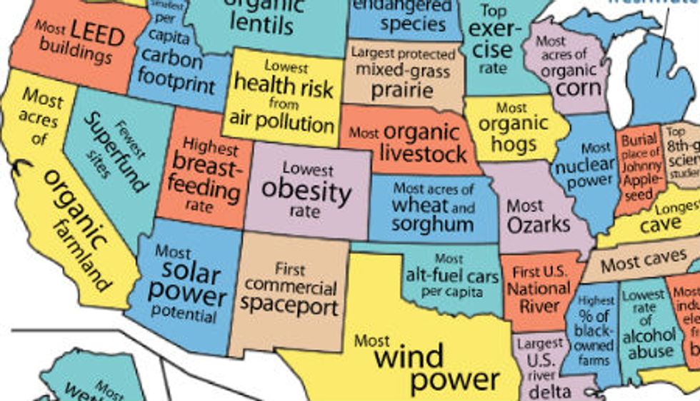 Infographic What Your State Is Best (and Worst) at Environmentally GOOD