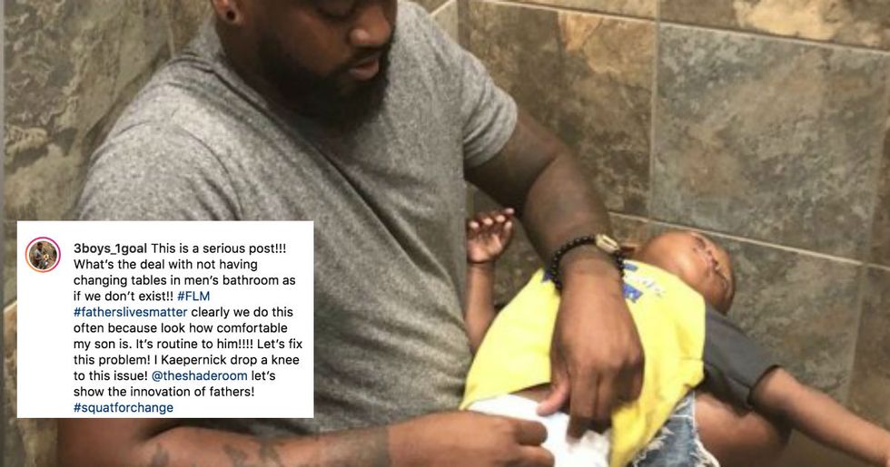 After a Dad’s baby photo went viral, Pampers steps up to install 5,000 new changing stations in men’s bathrooms